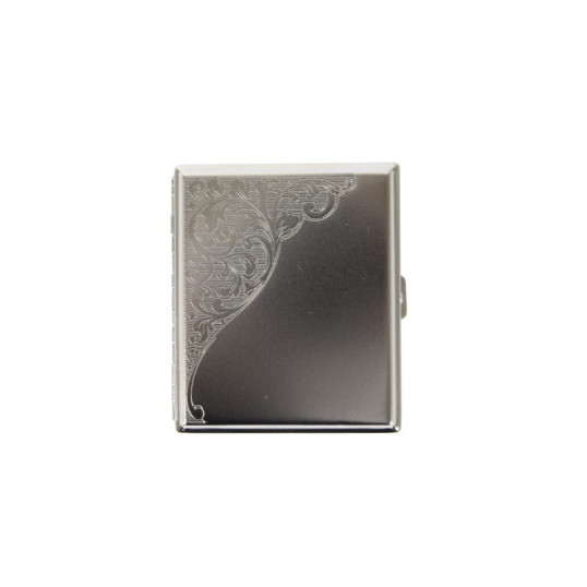 Cigaretta tárca króm színű 18 szál cigaretta részére - Reneszánsz mintával