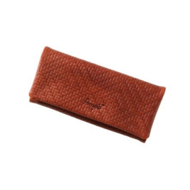 Angelo dohánytárca, barna színű bőrből - fonott hatású