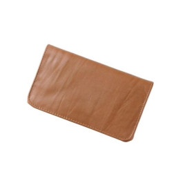 Angelo márkájú, bőr dohánytárca, zippzáras belső zsebbel - barna színű