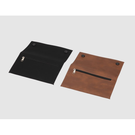 Angelo finomvágású dohánytartó tárca, kívül patentkapcsokkal, 3 cipzárral és 1 zsebbel, 2 szín, egész tálca