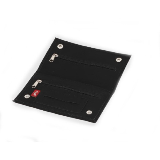 Angelo finomvágású dohánytartó tárca, kívül patentkapcsokkal, 3 cipzárral és 1 zsebbel, 2 szín, egész tálca