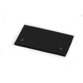 Angelo finomvágású dohánytartó tárca fekete, kívül patentkapcsokkal, 3 cipzárral és 1 zsebbel