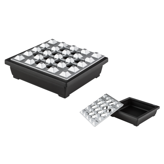 Angelo alumínium asztali szivar hamutartó fekete/ezüst – 4 szivar részére