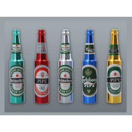 Sörösüvegnek álcázott fém pipa - 6 féle színben