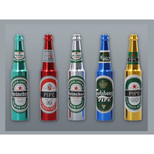 Sörösüvegnek álcázott fém pipa - 6 féle színben