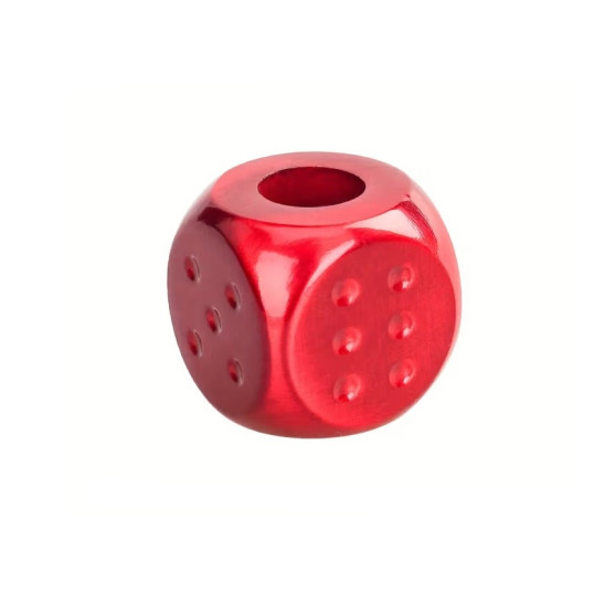 Fémből készült dobókocka formájú cigaretta eloltó - csikkölő - piros 