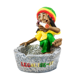 Rasta kerámia hamutartó - cannabis minta