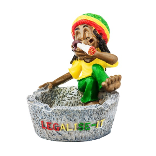 Rasta kerámia hamutartó - cannabis minta