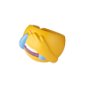 Emoji kerámia hamutartó - sárga színű sírva nevető smiley minta