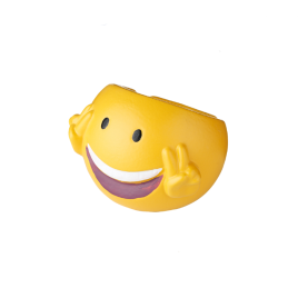 Emoji kerámia hamutartó - sárga színű smiley minta