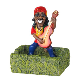 Gitározó rasta figurás polirezin és kerámia hamutartó