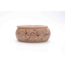 Padonio vonalrajzos kerámia hamutartó - bézs -2-OUTLET