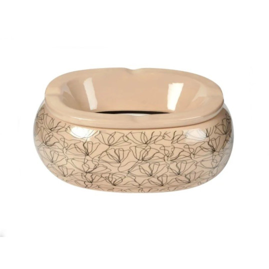 Padonio vonalrajzos kerámia hamutartó - bézs -1