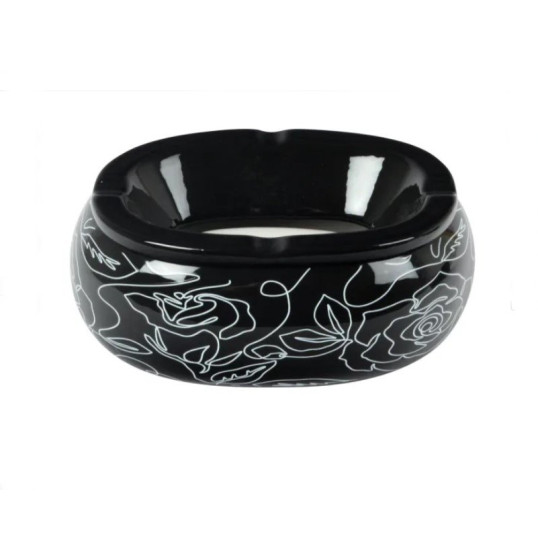 Padonio vonalrajzos kerámia hamutartó - fekete - 1