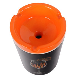 Kerámia szélálló hamutartó narancssárga tetővel – Orange Liqueur minta