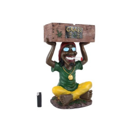 Ülő raszta figurás nagyméretű kerámia hamutartó – 44,5 cm