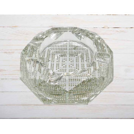 Faro Diamonds kristály szivar hamutartó - ezüstszínű, gyámánt mintás