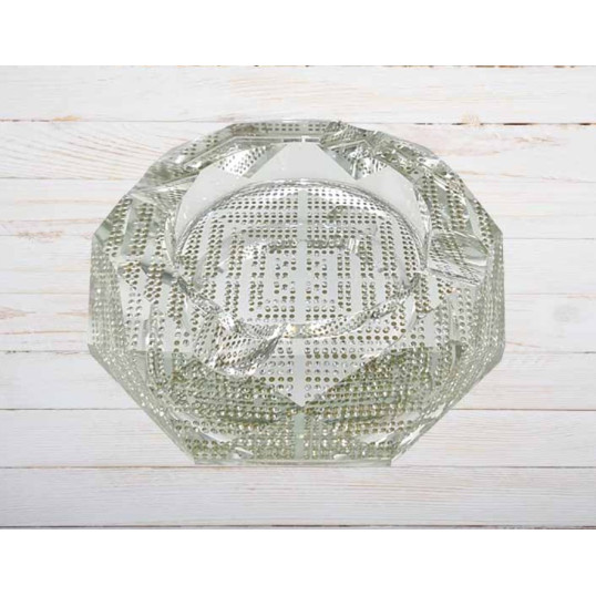 Faro Diamonds kristály szivar hamutartó - ezüstszínű, gyámánt mintás