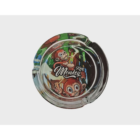 Monkey King üveg hamutartó – Dzsungel kaland majom páros mintával, Ø 10 cm