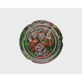 Monkey King üveg hamutartó – Integető vidám majmok mintával Ø 10 cm