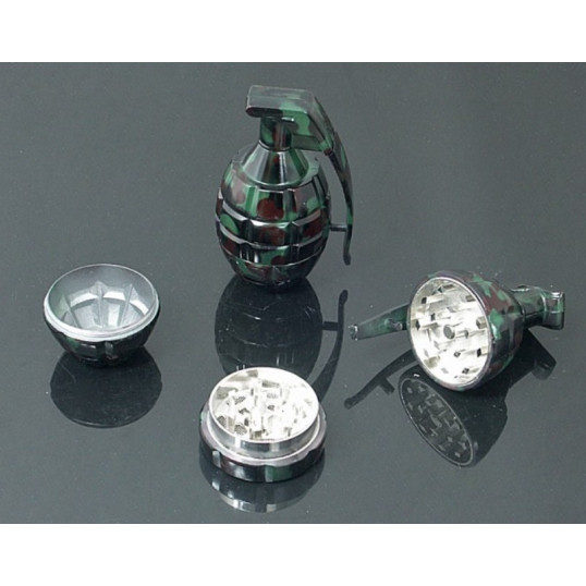 3 részes fém dohányőrlő - gránát formájú