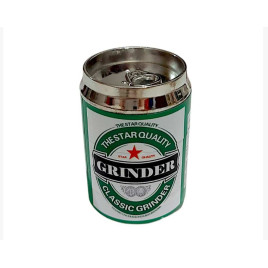 4 részes fém dohányőrlő - zöld sörösdoboz formájú