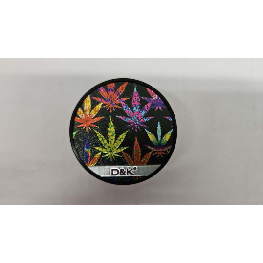 3 részes fém marihuna levél mintás dohányőrlő - 5