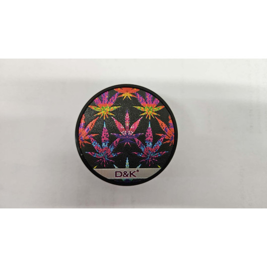 3 részes fém marihuna levél mintás dohányőrlő - 6