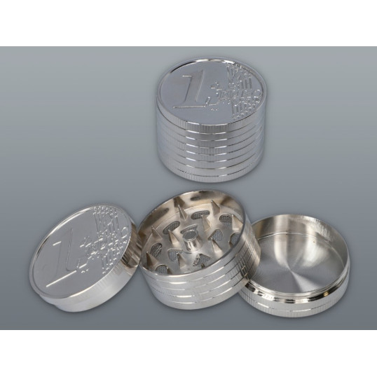 3 részes fém euró mintás dohányőrlő