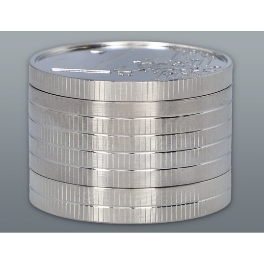 3 részes fém euró mintás dohányőrlő