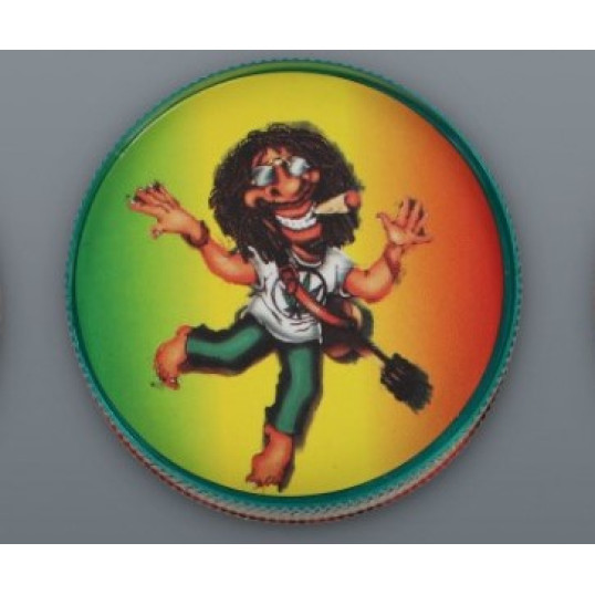 3 részes fém rasta figura mintás dohányőrlő - 2