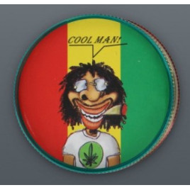 3 részes fém rasta figura mintás dohányőrlő - 5