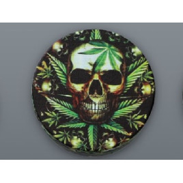 4 részes fém koponya mintás dohányőrlő - 1