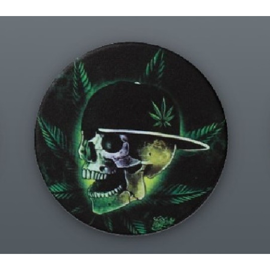 4 részes fém koponya mintás dohányőrlő - 2