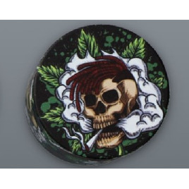 4 részes fém koponya mintás dohányőrlő - 5