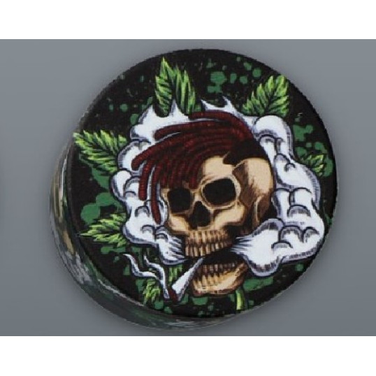 4 részes fém koponya mintás dohányőrlő - 5