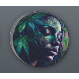 4 részes fém színes maruhana levél és arc mintás dohányőrlő - 2