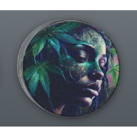 4 részes fém színes maruhana levél és arc mintás dohányőrlő - 2