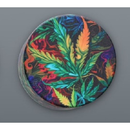 4 részes fém színes maruhana levél és arc mintás dohányőrlő - 3