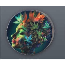 4 részes fém színes maruhana levél és arc mintás dohányőrlő - 6