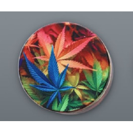 4 részes fém színes maruhana levél és arc mintás dohányőrlő - 1