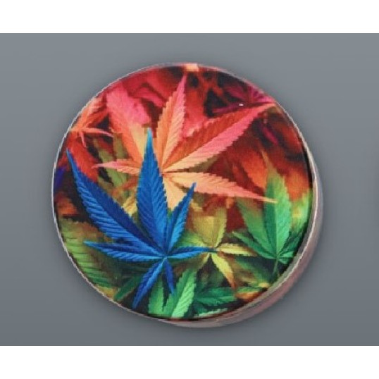 4 részes fém színes maruhana levél és arc mintás dohányőrlő - 1