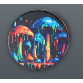 4 részes fém színes gomba és asztonauta mintás dohányőrlő - 2