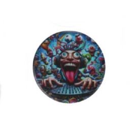 Színes, őrült, vigyorgó figura mintájú 4 részes dohányörlő - Őrültgülü