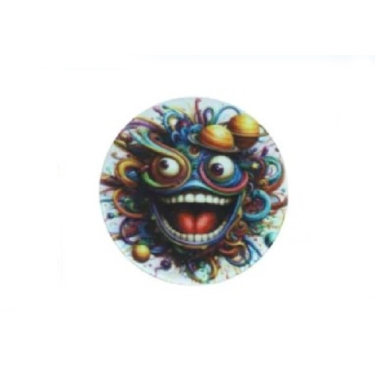 Színes, őrült, vigyorgó figura mintájú 4 részes dohányörlő - Vigyorbogár