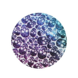 Padonio fekete színű fémből készült dohányőrlő 4 részes - Koponya mintákkal 1