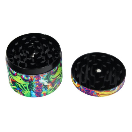Wild Fire Grinder – Neon Animals 4-részes fém daráló - Pipázó majom