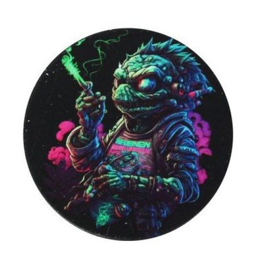 Wild Fire Grinder – Neon Animals 4-részes fém daráló - Cigarettát szívó űrlény