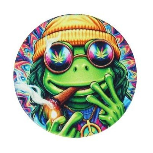 Wild Fire Grinder – Neon Animals 4-részes fém daráló - szivarozó béka