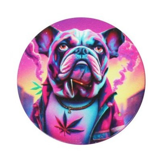 Wild Fire Grinder – Neon Animals 4-részes fém daráló - Francia bulldog